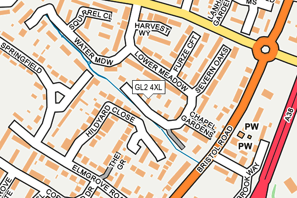 GL2 4XL map - OS OpenMap – Local (Ordnance Survey)