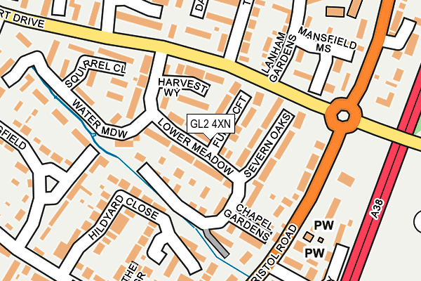 GL2 4XN map - OS OpenMap – Local (Ordnance Survey)