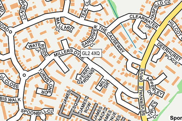GL2 4XQ map - OS OpenMap – Local (Ordnance Survey)