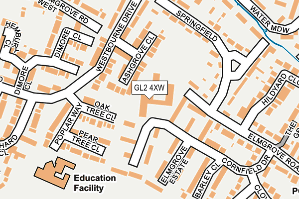 GL2 4XW map - OS OpenMap – Local (Ordnance Survey)