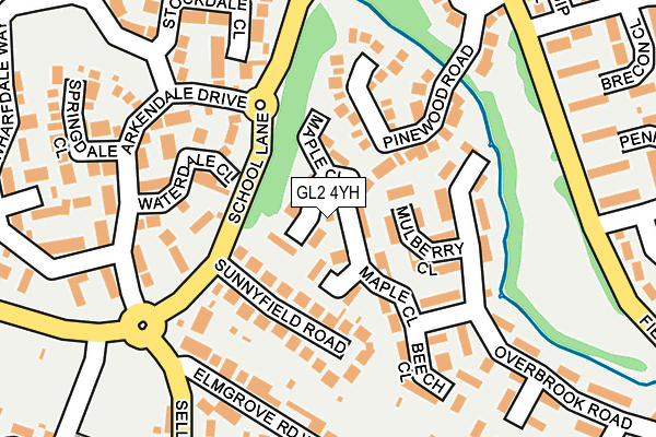 GL2 4YH map - OS OpenMap – Local (Ordnance Survey)