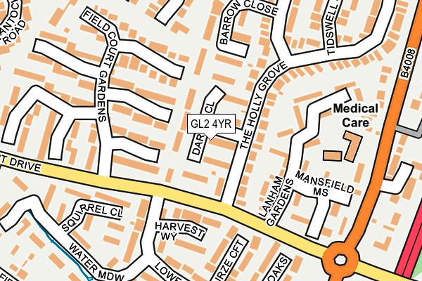 GL2 4YR map - OS OpenMap – Local (Ordnance Survey)