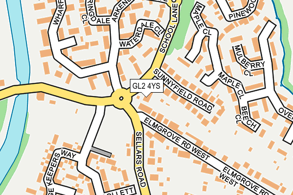 GL2 4YS map - OS OpenMap – Local (Ordnance Survey)