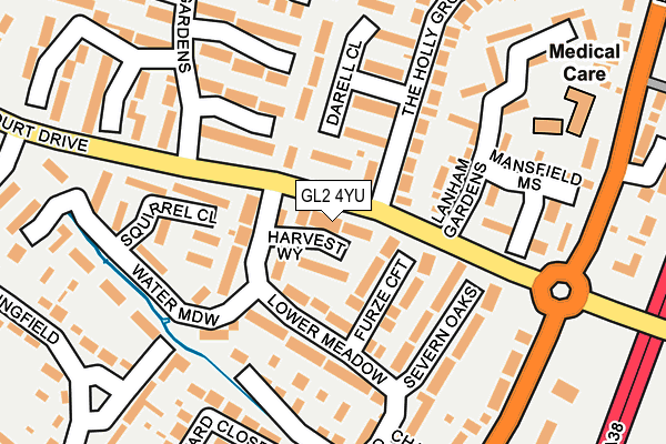 GL2 4YU map - OS OpenMap – Local (Ordnance Survey)