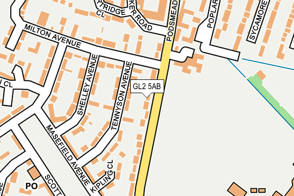 GL2 5AB map - OS OpenMap – Local (Ordnance Survey)