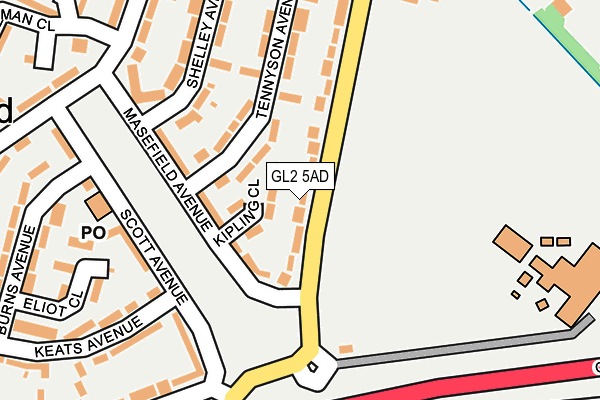 GL2 5AD map - OS OpenMap – Local (Ordnance Survey)