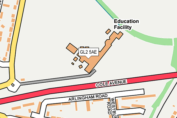 GL2 5AE map - OS OpenMap – Local (Ordnance Survey)