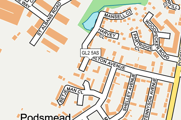 GL2 5AS map - OS OpenMap – Local (Ordnance Survey)