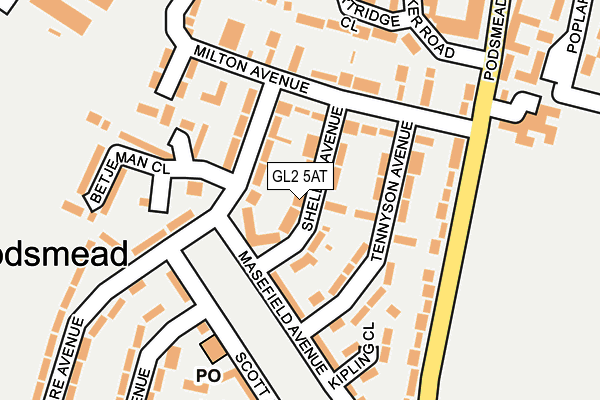 GL2 5AT map - OS OpenMap – Local (Ordnance Survey)