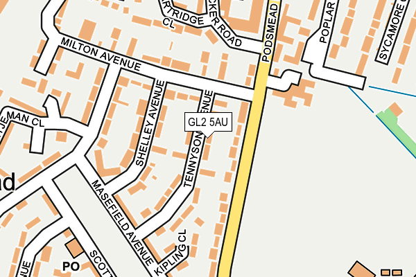 GL2 5AU map - OS OpenMap – Local (Ordnance Survey)