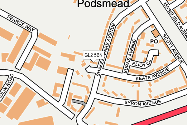 GL2 5BN map - OS OpenMap – Local (Ordnance Survey)