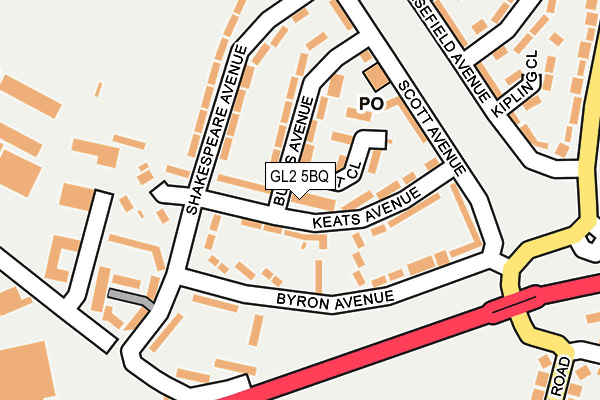 GL2 5BQ map - OS OpenMap – Local (Ordnance Survey)