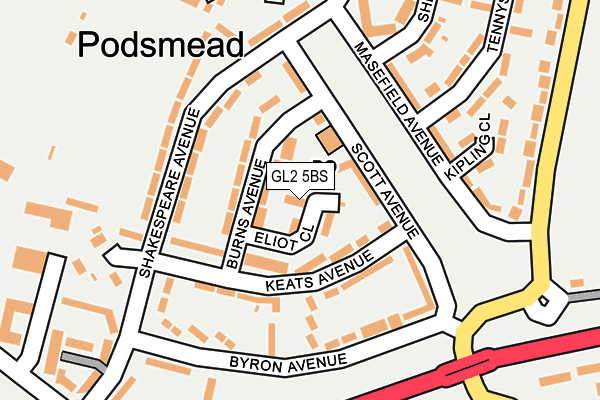 GL2 5BS map - OS OpenMap – Local (Ordnance Survey)