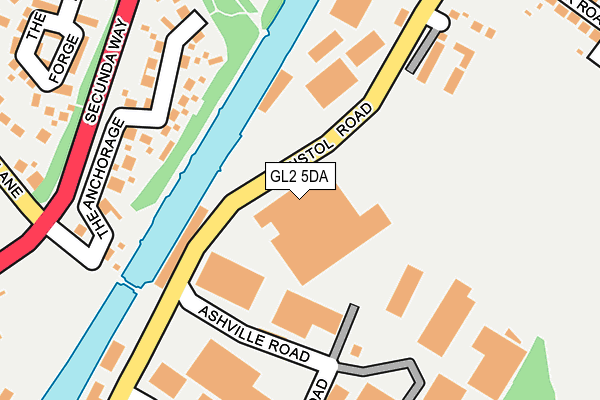 GL2 5DA map - OS OpenMap – Local (Ordnance Survey)