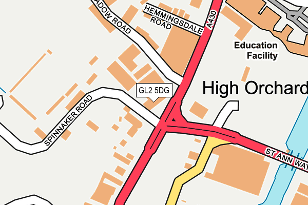 GL2 5DG map - OS OpenMap – Local (Ordnance Survey)