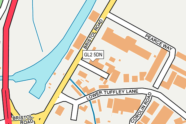 GL2 5DN map - OS OpenMap – Local (Ordnance Survey)