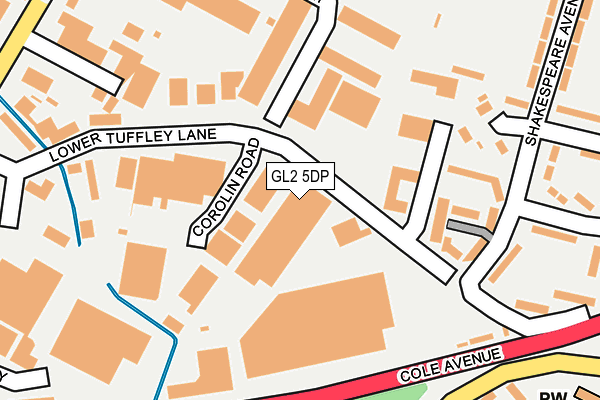 GL2 5DP map - OS OpenMap – Local (Ordnance Survey)