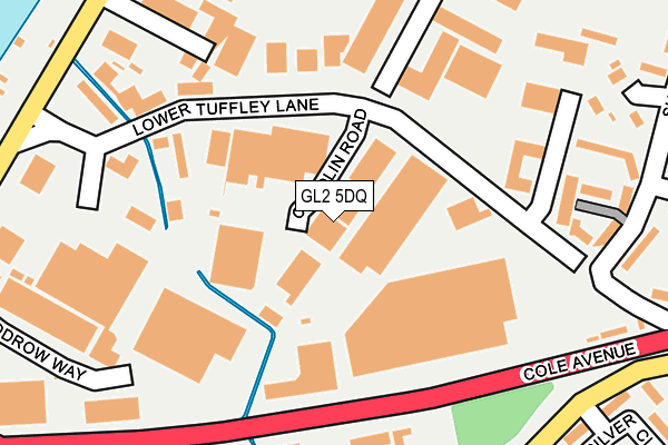 GL2 5DQ map - OS OpenMap – Local (Ordnance Survey)