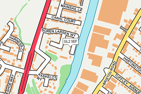 GL2 5EF map - OS OpenMap – Local (Ordnance Survey)