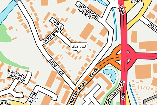 GL2 5EJ map - OS OpenMap – Local (Ordnance Survey)