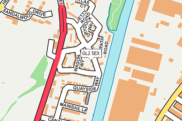 GL2 5EX map - OS OpenMap – Local (Ordnance Survey)