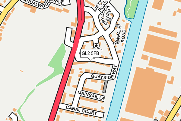 GL2 5FB map - OS OpenMap – Local (Ordnance Survey)