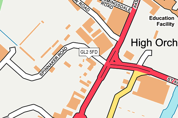 GL2 5FD map - OS OpenMap – Local (Ordnance Survey)