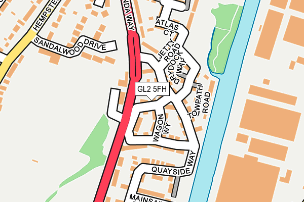 GL2 5FH map - OS OpenMap – Local (Ordnance Survey)