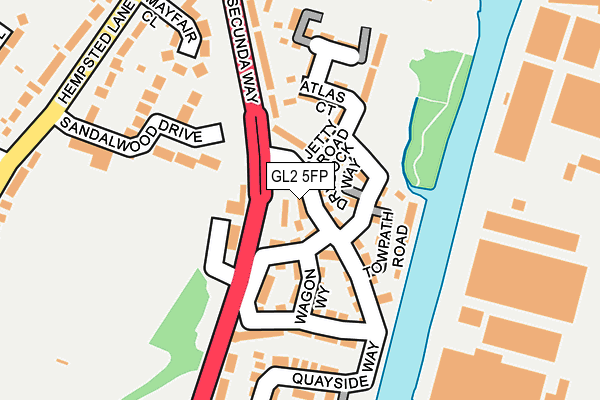 GL2 5FP map - OS OpenMap – Local (Ordnance Survey)