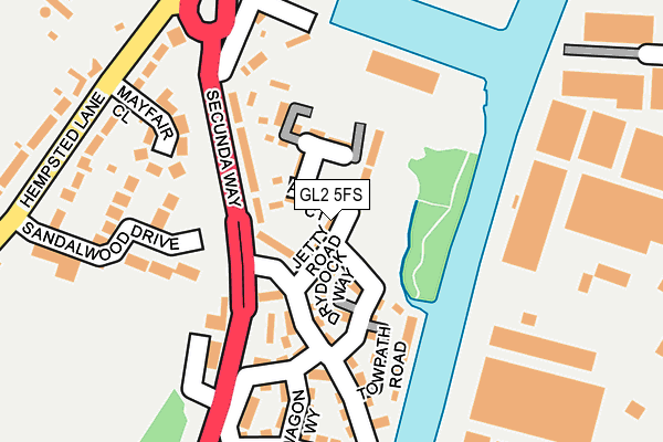 GL2 5FS map - OS OpenMap – Local (Ordnance Survey)