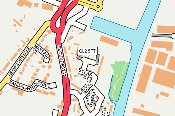 GL2 5FT map - OS OpenMap – Local (Ordnance Survey)