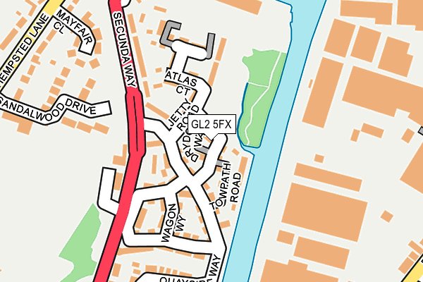 GL2 5FX map - OS OpenMap – Local (Ordnance Survey)