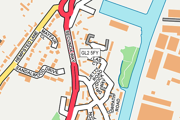GL2 5FY map - OS OpenMap – Local (Ordnance Survey)