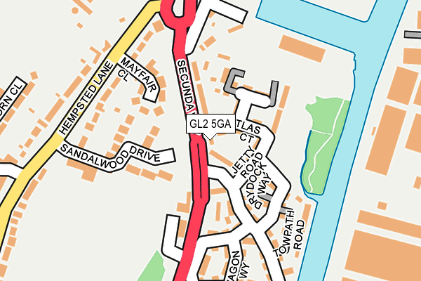 GL2 5GA map - OS OpenMap – Local (Ordnance Survey)