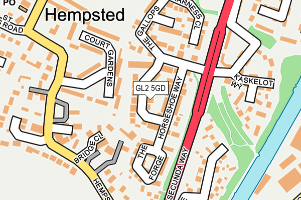 GL2 5GD map - OS OpenMap – Local (Ordnance Survey)