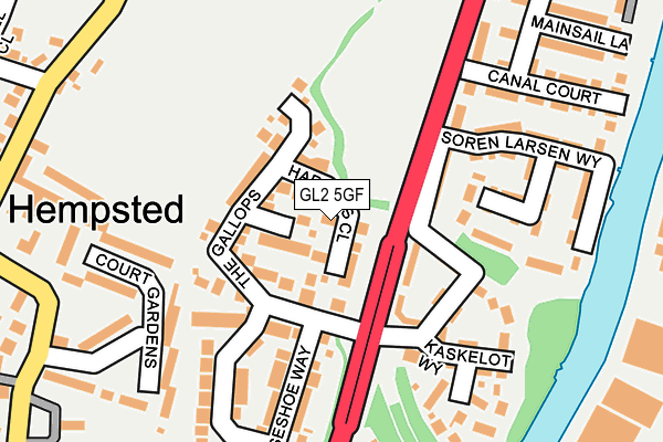 GL2 5GF map - OS OpenMap – Local (Ordnance Survey)