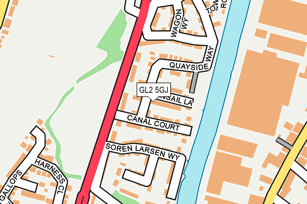 GL2 5GJ map - OS OpenMap – Local (Ordnance Survey)