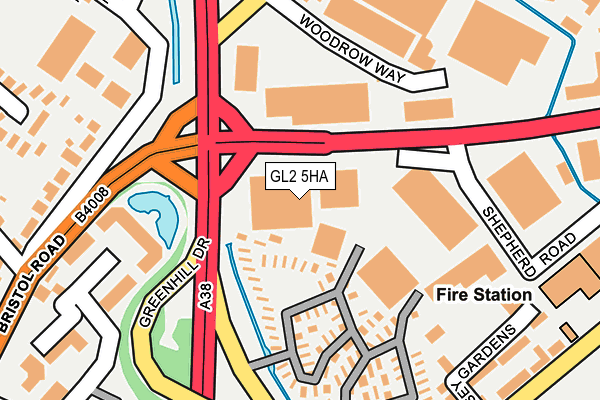 GL2 5HA map - OS OpenMap – Local (Ordnance Survey)