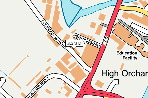 GL2 5HD map - OS OpenMap – Local (Ordnance Survey)