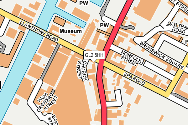 GL2 5HH map - OS OpenMap – Local (Ordnance Survey)