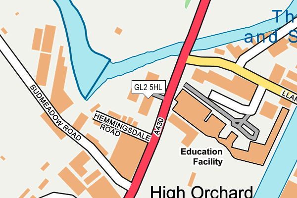 GL2 5HL map - OS OpenMap – Local (Ordnance Survey)