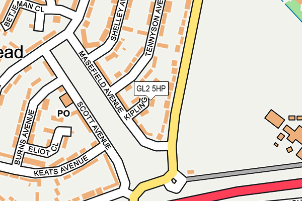 GL2 5HP map - OS OpenMap – Local (Ordnance Survey)