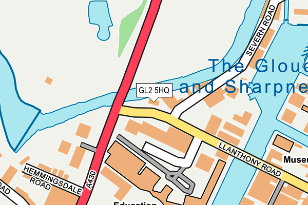 GL2 5HQ map - OS OpenMap – Local (Ordnance Survey)