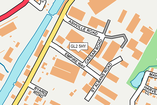 GL2 5HY map - OS OpenMap – Local (Ordnance Survey)