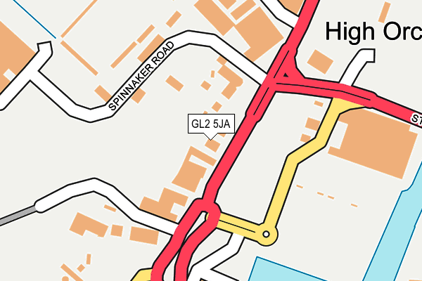 GL2 5JA map - OS OpenMap – Local (Ordnance Survey)