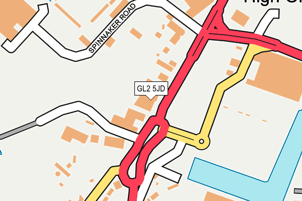 GL2 5JD map - OS OpenMap – Local (Ordnance Survey)