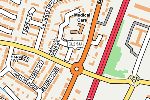 GL2 5JJ map - OS OpenMap – Local (Ordnance Survey)