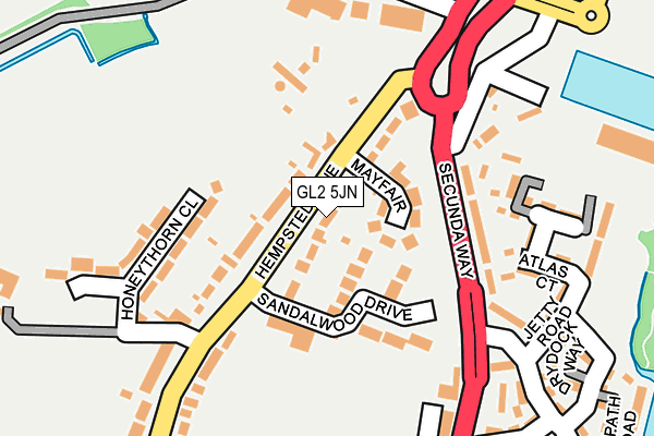 GL2 5JN map - OS OpenMap – Local (Ordnance Survey)