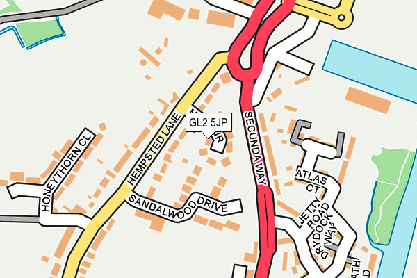 GL2 5JP map - OS OpenMap – Local (Ordnance Survey)