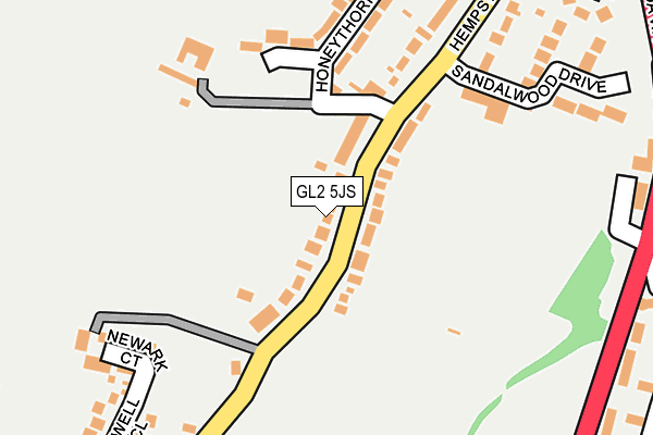 GL2 5JS map - OS OpenMap – Local (Ordnance Survey)